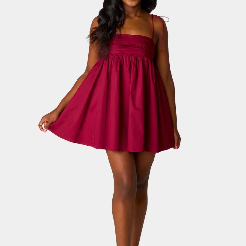 Burgundy Mini Dress